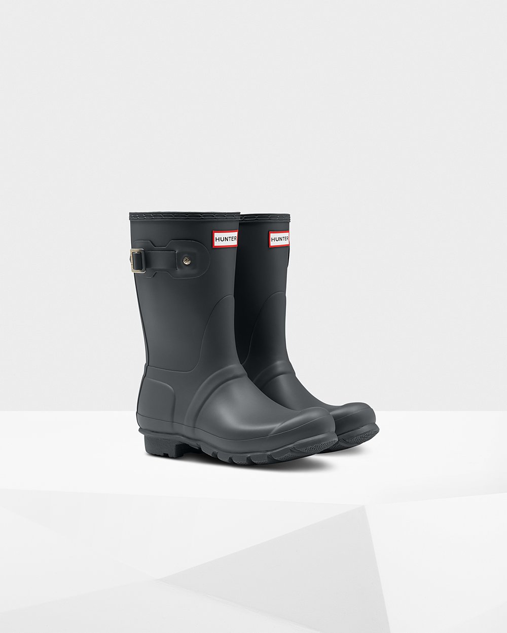 Krótkie Gumowce Damskie - Hunter Original - Jasny Zielone - VSXD-73914